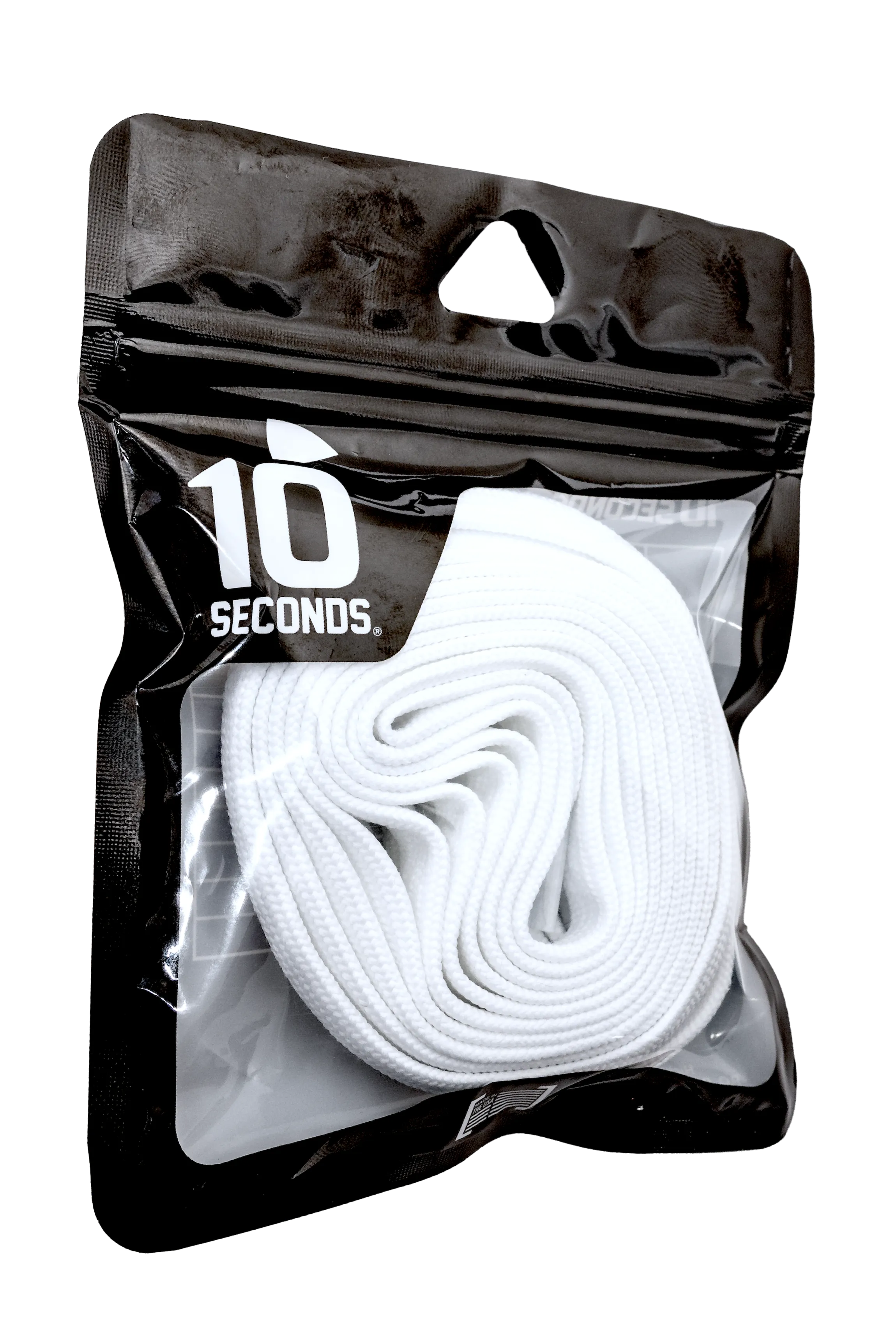 10 Seconds ® Waxed Hockey / Skate / Lacrosse Lace | White