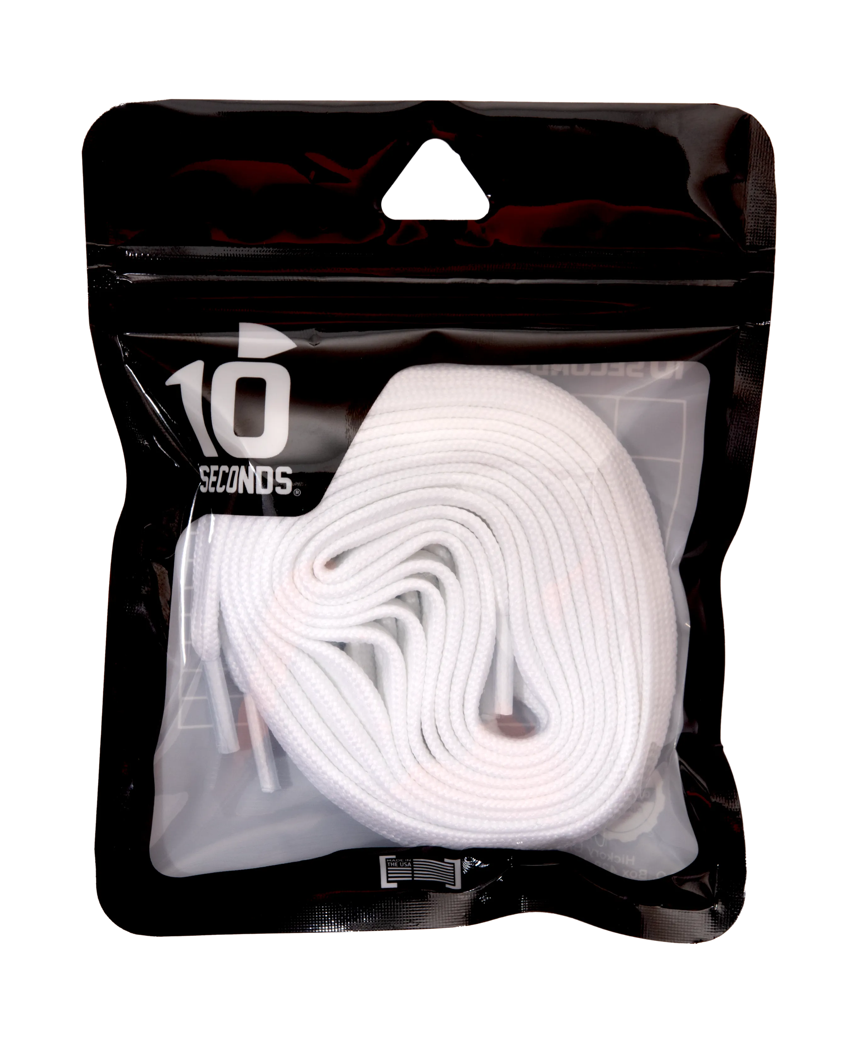 10 Seconds ® Waxed Hockey / Skate / Lacrosse Lace | White