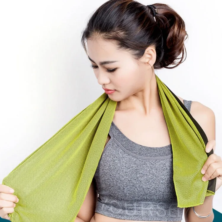 2 PCS Microfiber Fabric Gym Sports Towel Enduring Ice Towel, Size: 30*100cm(Green)