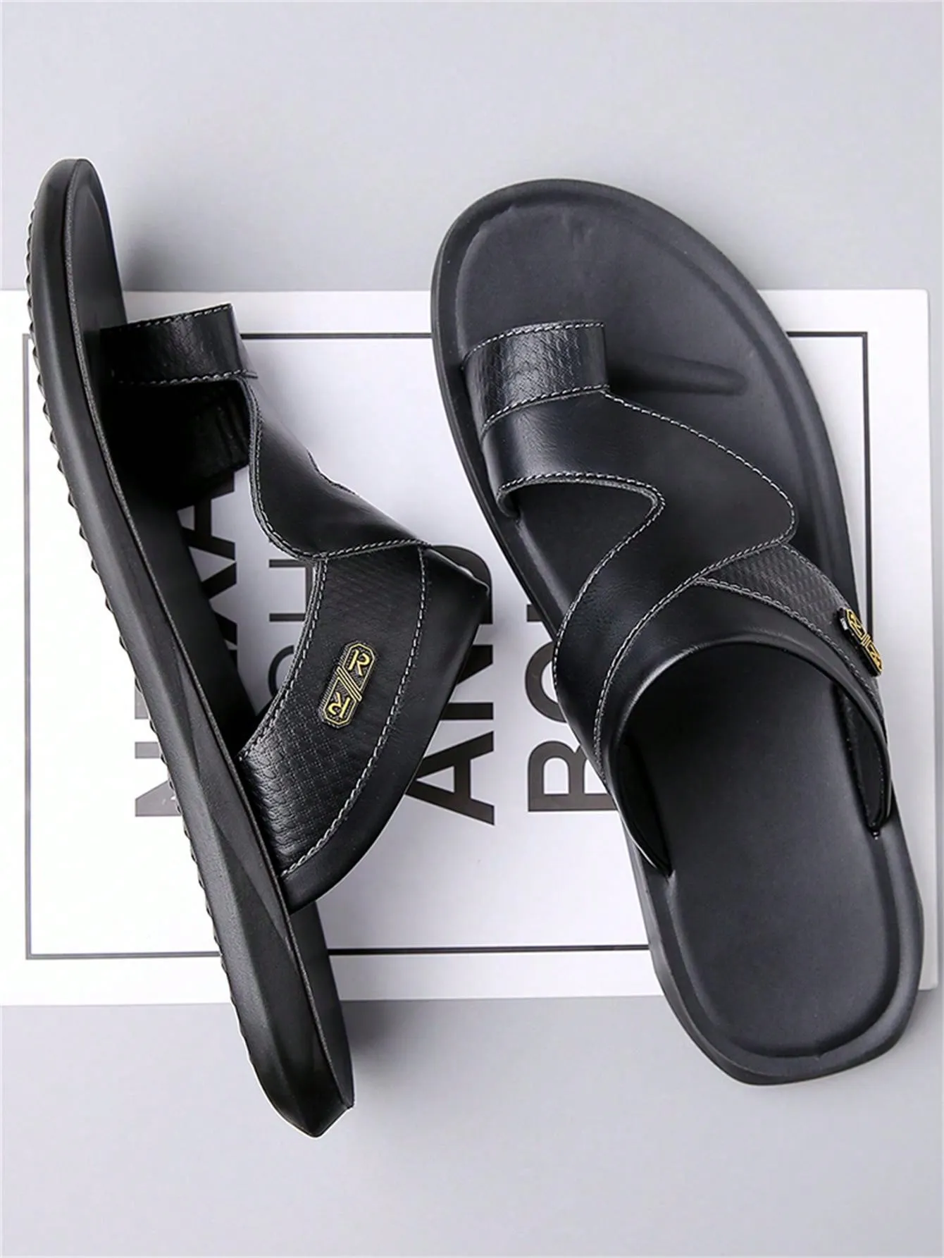 2024 Plus Size Fashionable Casual Slippers, Summer New Men's Slippers, Soft Non-Slip Beach Shoes For Outdoor Use