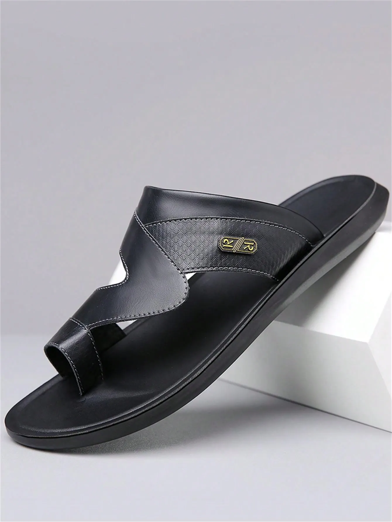 2024 Plus Size Fashionable Casual Slippers, Summer New Men's Slippers, Soft Non-Slip Beach Shoes For Outdoor Use