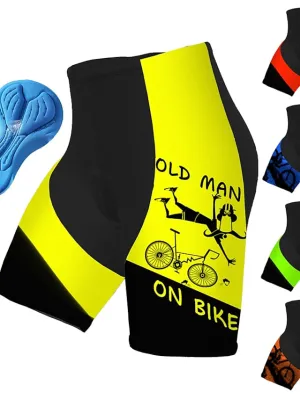 21Grams Men's Cycling Road Shorts Cycling Shorts Bike Padded Shorts / Chamois Bottoms Race Fit Mountain Bike MTB Road Bike Cycling Sports Graphic 3D Pad Cycling Breathable Moisture Wicking Black