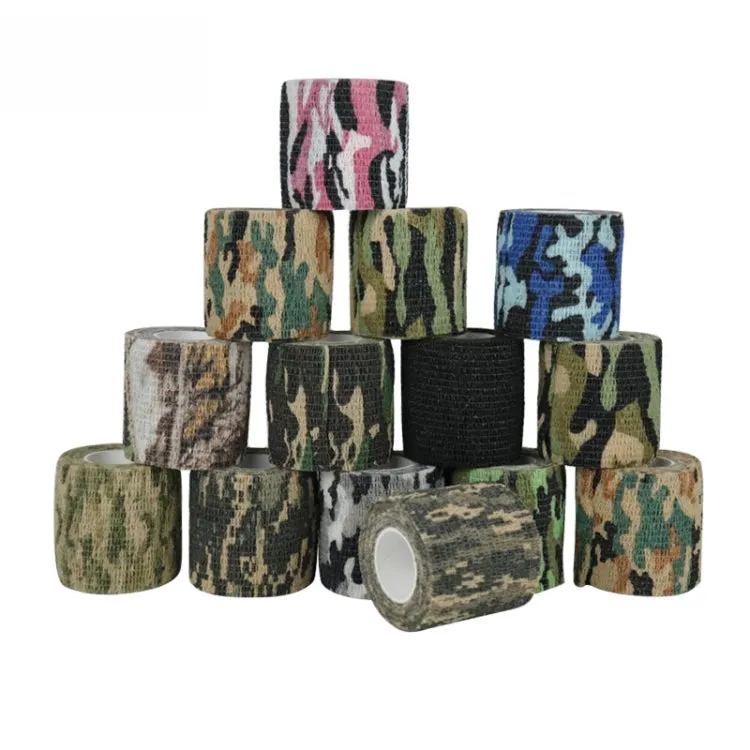 4.5m X 5cm Self-Adhesive Non-Woven Outdoor Camouflage Tape Bandage(Black No. 9)