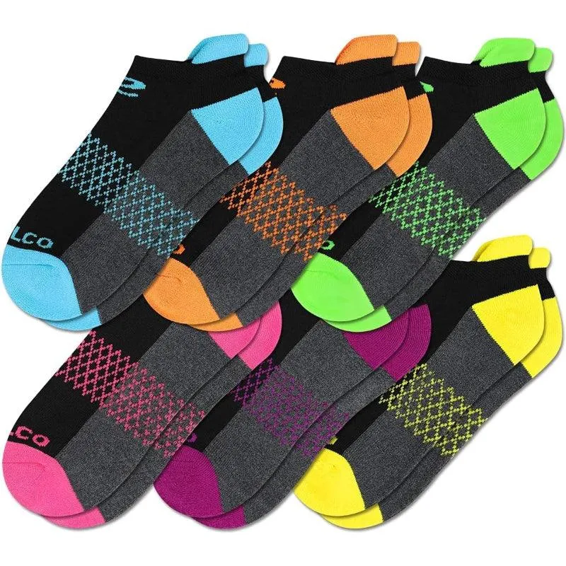 6 Pairs Running Compression Socks - Cushioned and Supportive