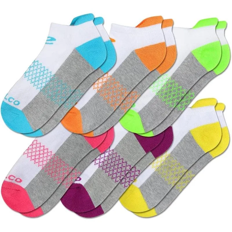 6 Pairs Running Compression Socks - Cushioned and Supportive