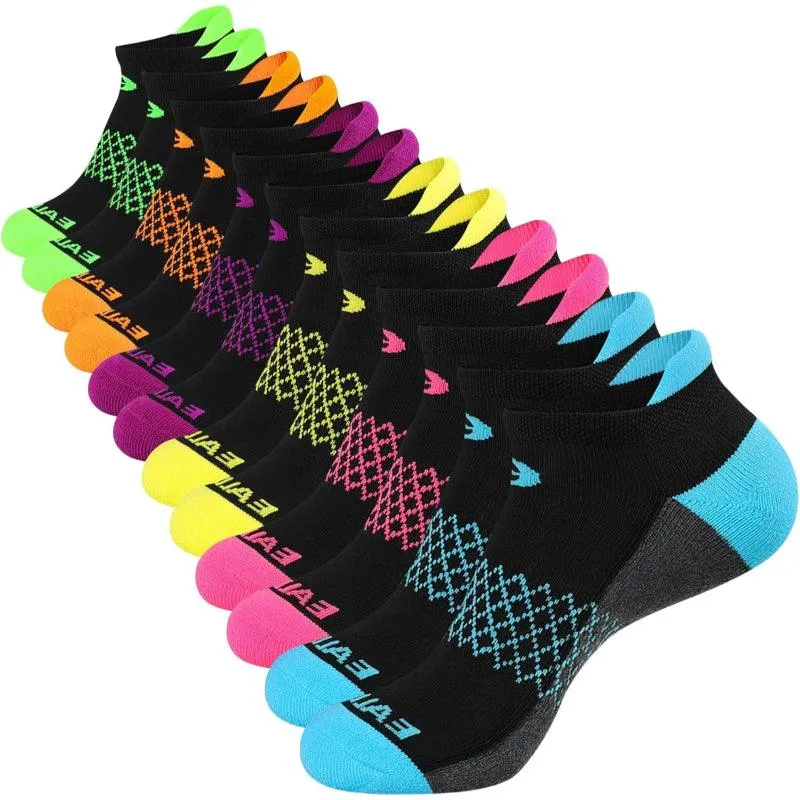 6 Pairs Running Compression Socks - Cushioned and Supportive