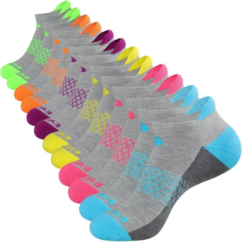 6 Pairs Running Compression Socks - Cushioned and Supportive