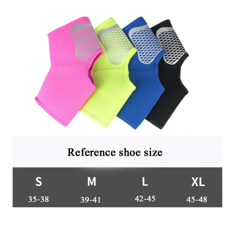 A Pair Sports Ankle Support Compression Ankle Socks Outdoor Basketball Football Mountaineering Protective Gear, Size: S(Fluorescent Green)