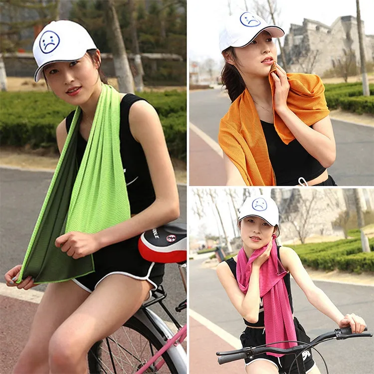 Absorbent Polyester Quick-drying Breathable Cold-skinned Fitness Sports Portable Towel, Package:30x100 Clasp Cup(White)