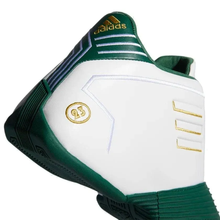 Adidas Men's T-Mac 1 Shoes - Cloud White / Gold Metallic / Team Dark Green