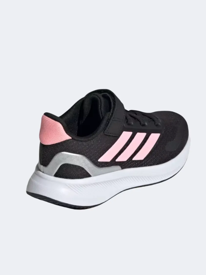 Adidas Runfalcon 5 Ps Girls Running Shoes Black/Pink/Silver