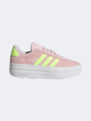 Adidas Vl Court Bold Gs Girls Sportswear Shoes Pink/Yellow/White