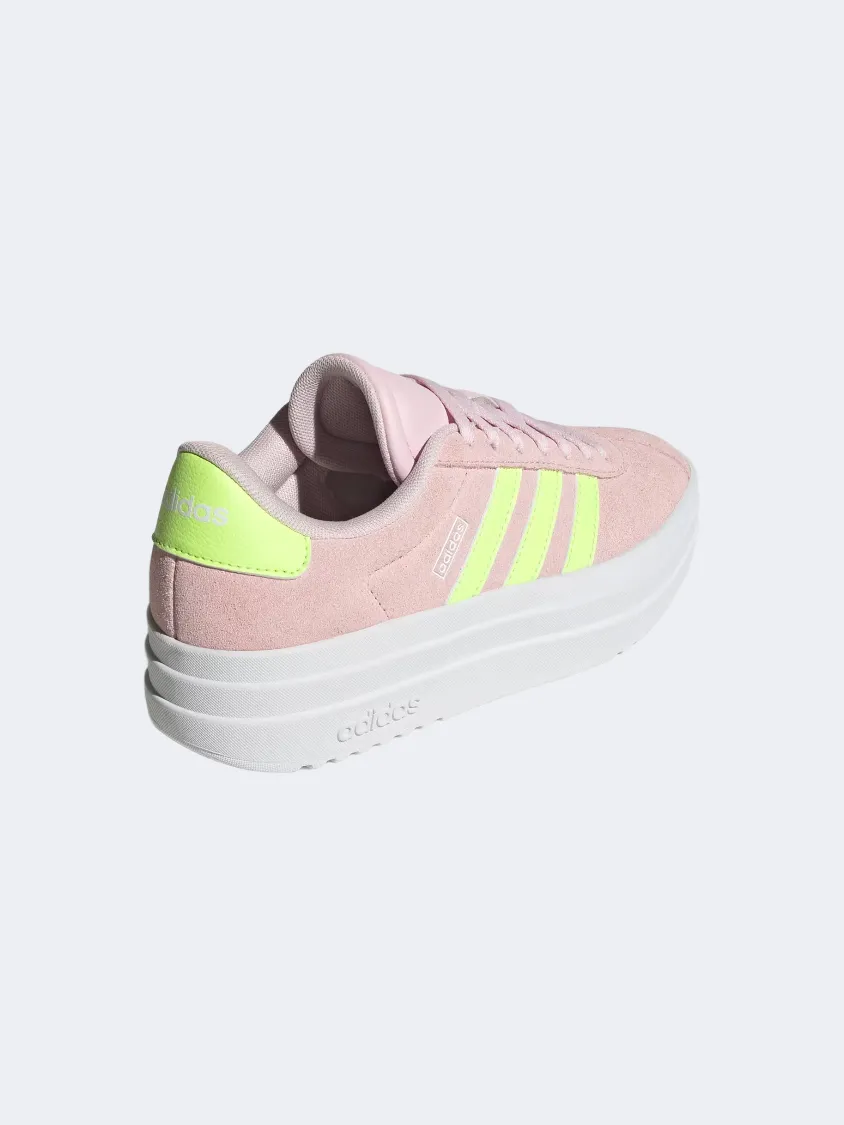 Adidas Vl Court Bold Gs Girls Sportswear Shoes Pink/Yellow/White