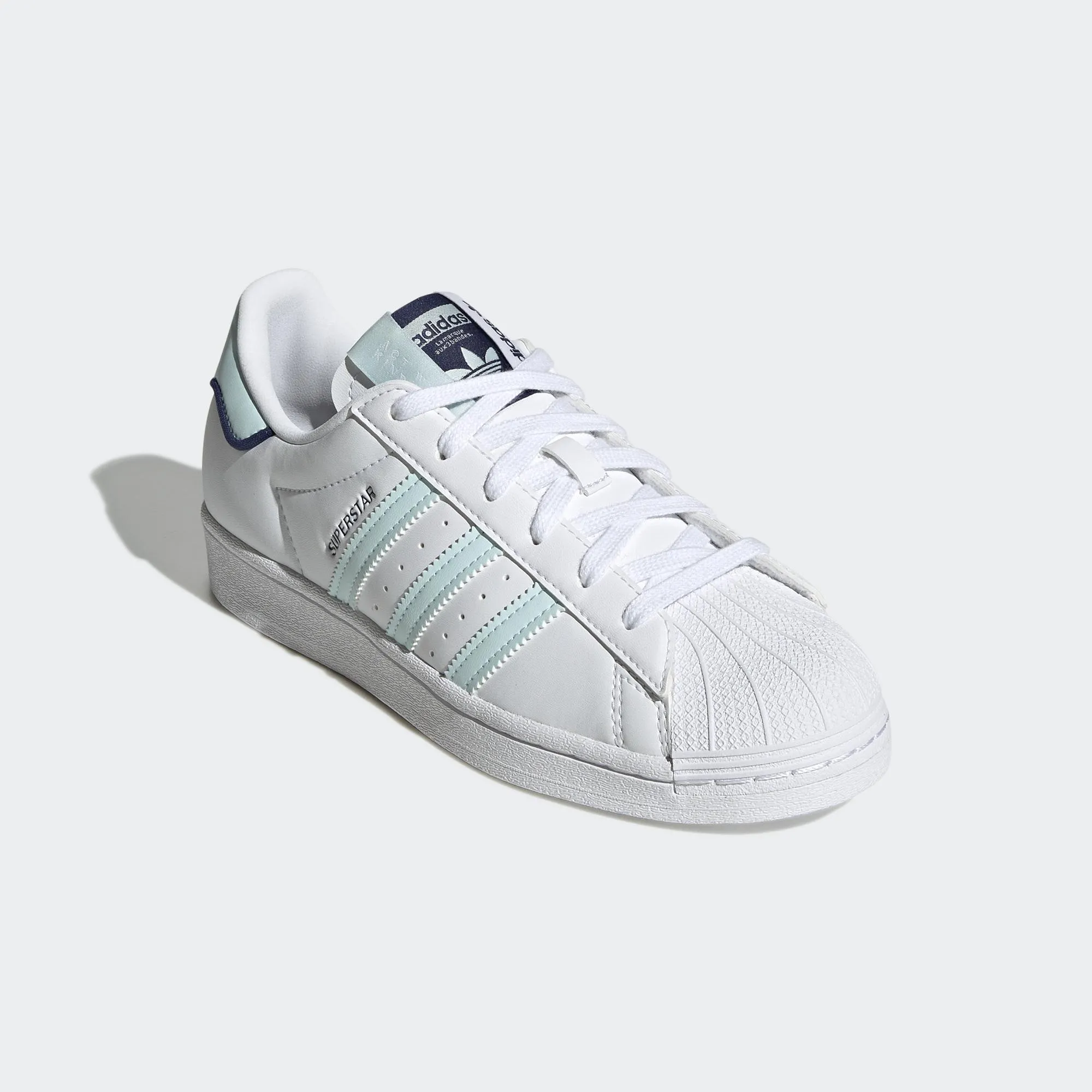 Adidas Women's Superstar Shoes - White / Almost Blue