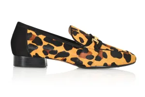 Adonis Leopard Hair Calf/Black Suede Loafer