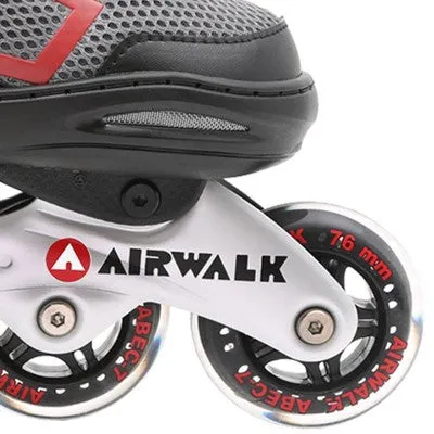 Airwalk Adults Men Women Adjustable Inline Skates ABEC-7 Bearing, Red, 8-9.5