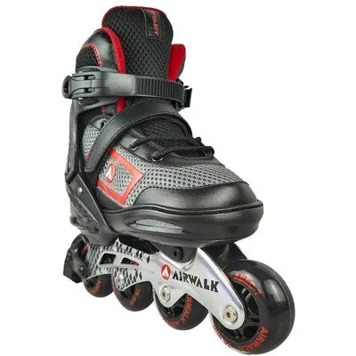 Airwalk Adults Men Women Adjustable Inline Skates ABEC-7 Bearing, Red, 8-9.5