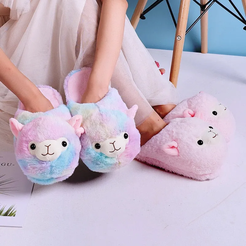 Alpaca Plush Slippers