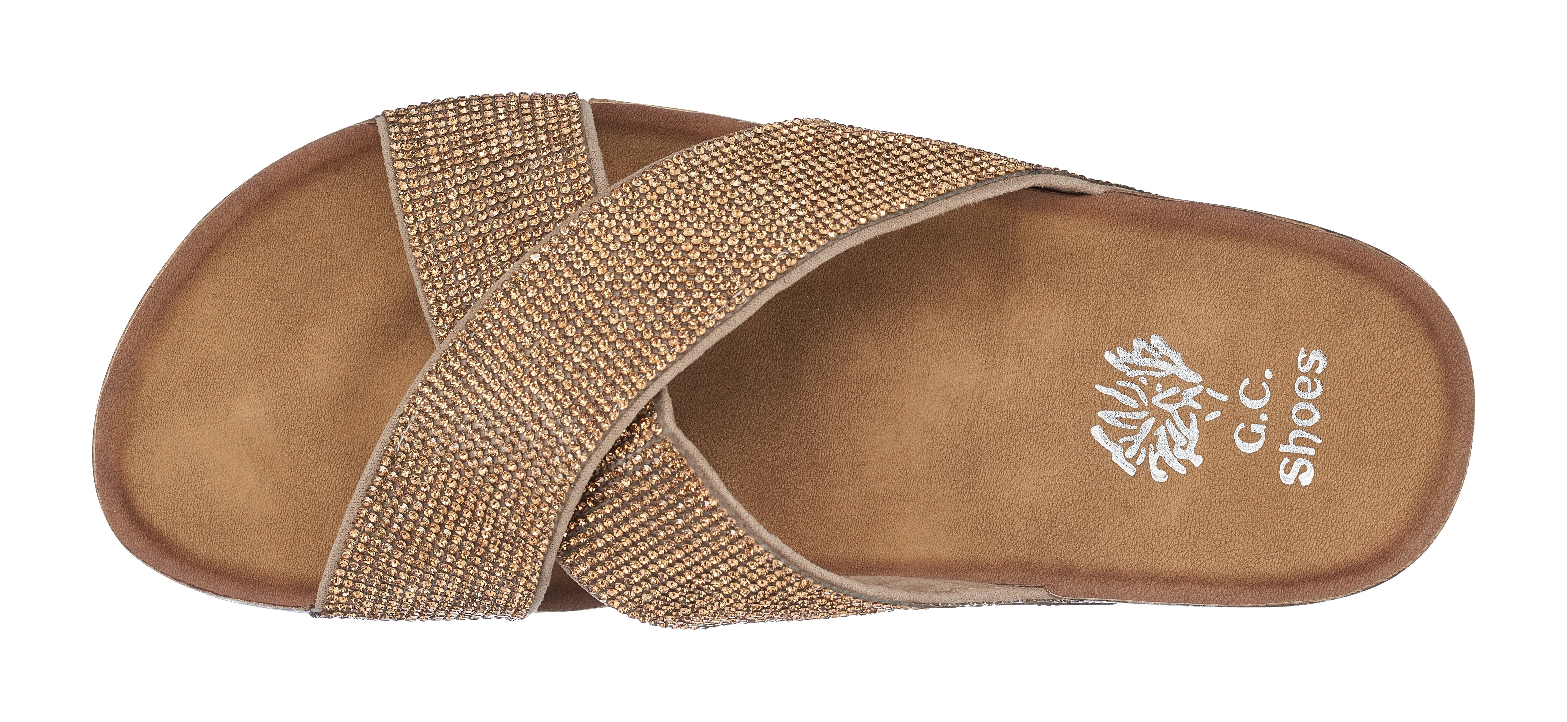 Ariane Gold Footbed Sandals