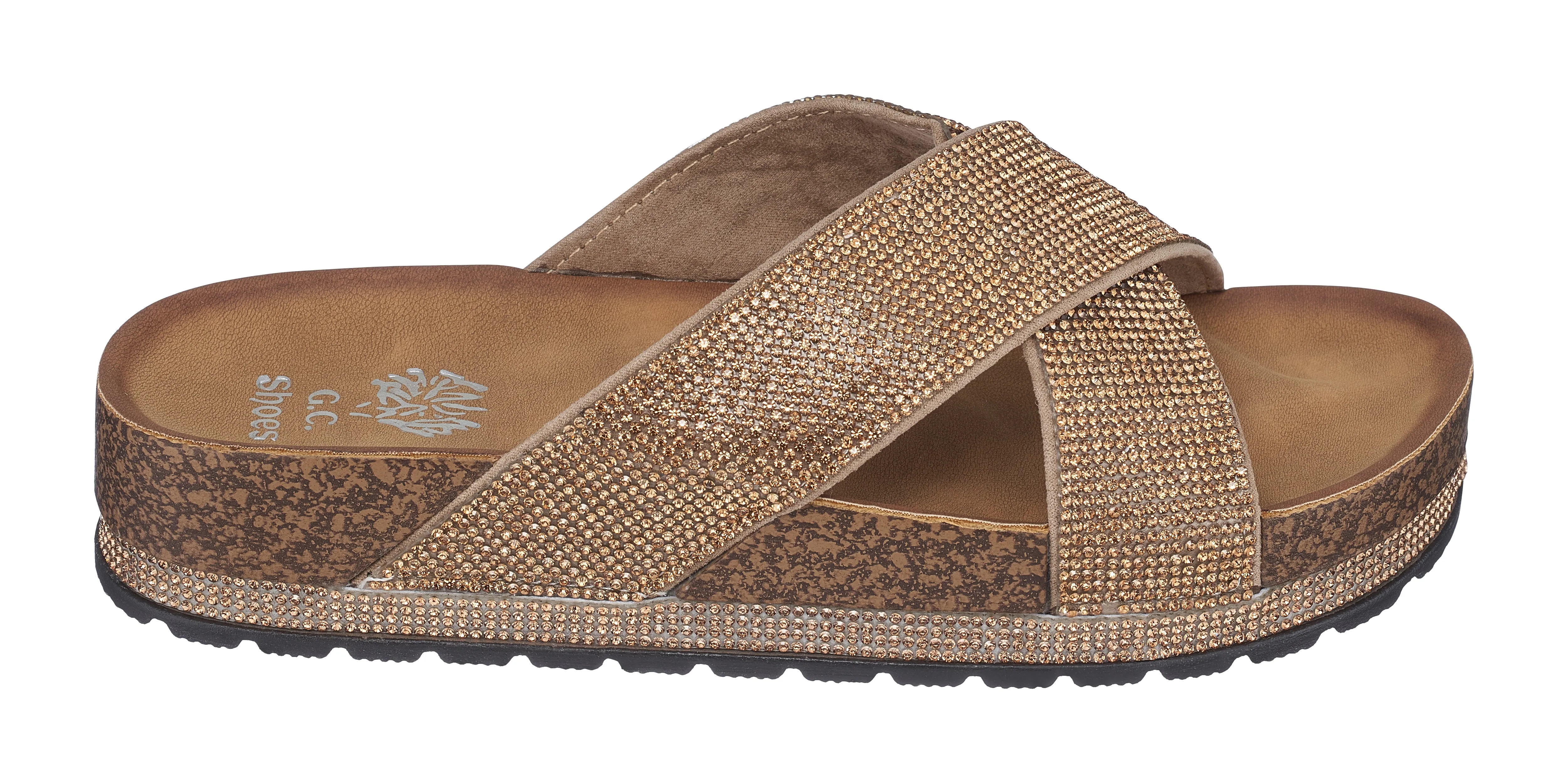 Ariane Gold Footbed Sandals