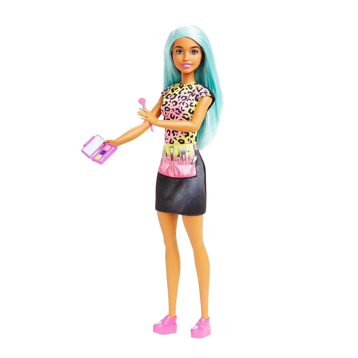 Barbie Makeup Artist Doll with Teal Hair and Career-Themed Accessories for Kids Ages 3 