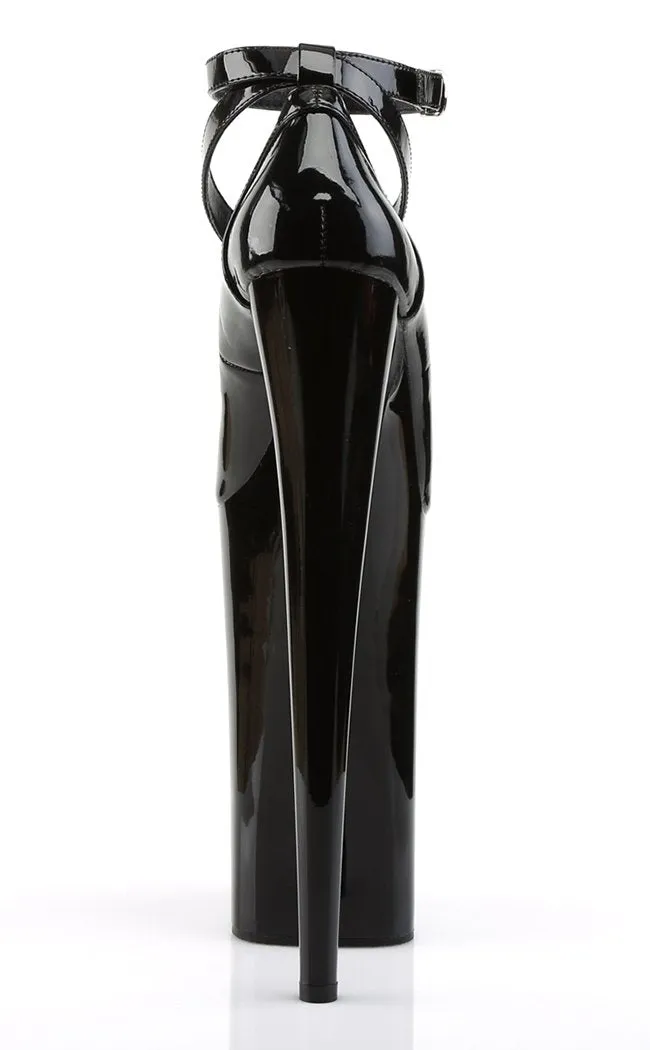 BEYOND-087 Black Patent 10 Inch Heels