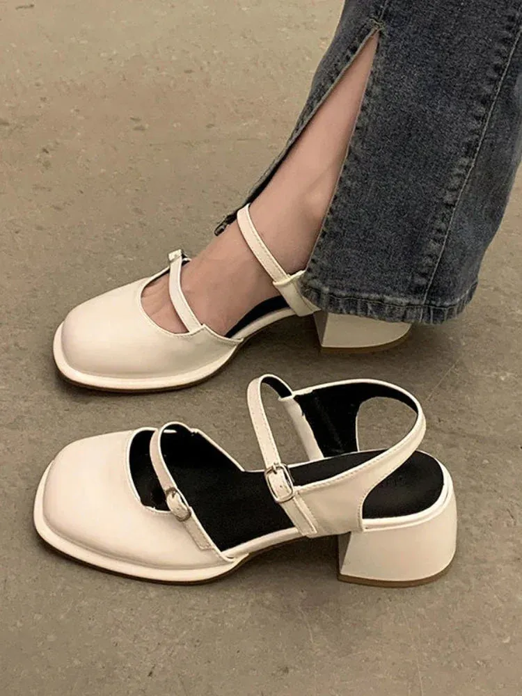 binfenxie  -  Non-slip Round Toe Sandals Shoes Ladies Casual 2024 Summer Hollow Beach Elegant Shoes Korean Fashion Party Shoes Woman Design