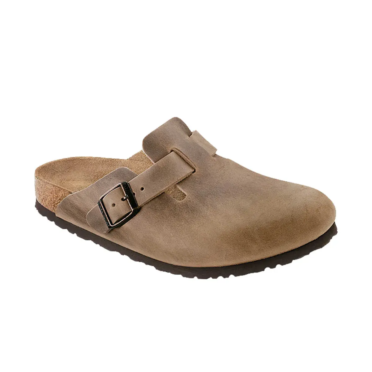 Birkenstock Boston Oiled Leather/Suede Sandal (Unisex) Tabacco Brown