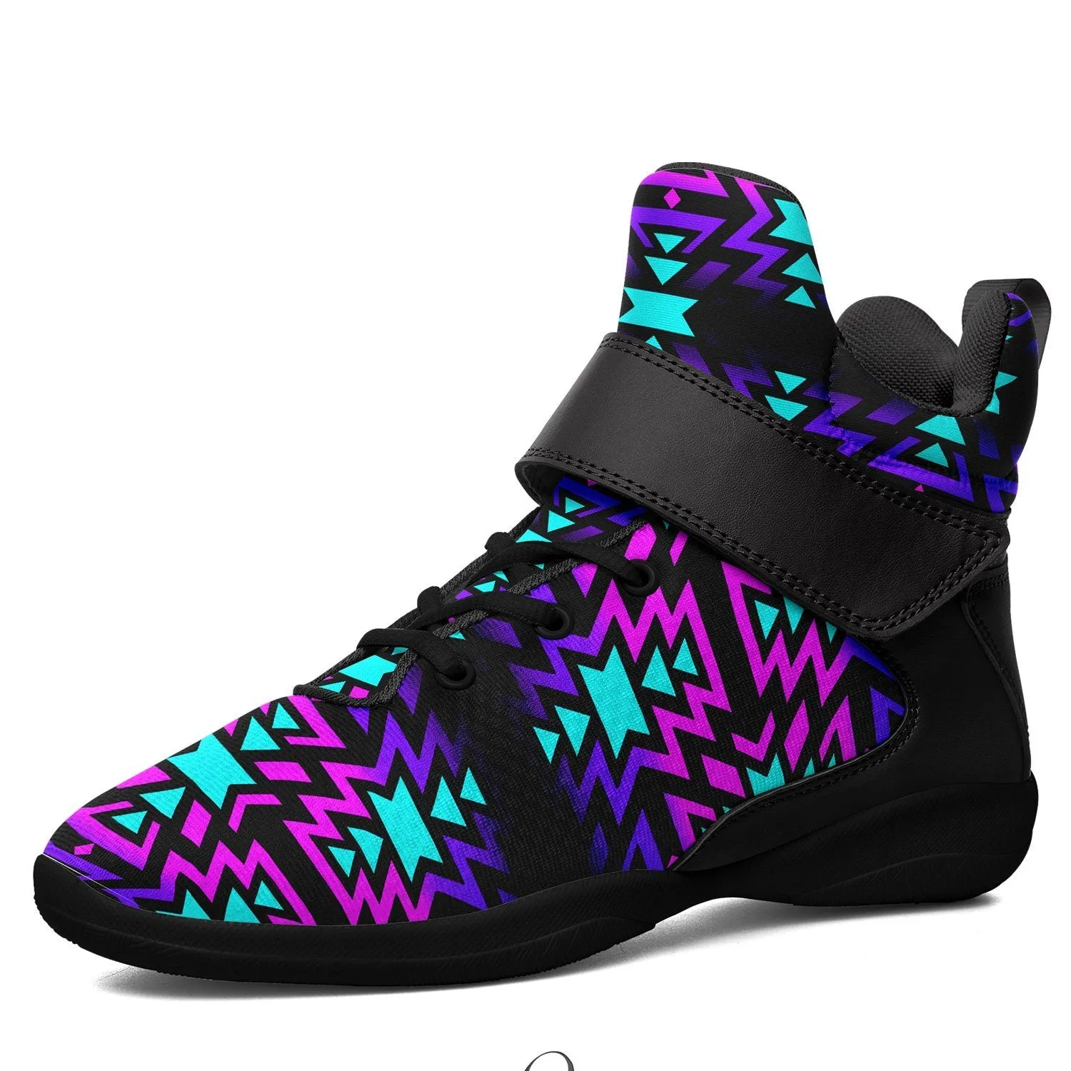 Black Fire Winter Sunset Ipottaa Basketball / Sport High Top Shoes