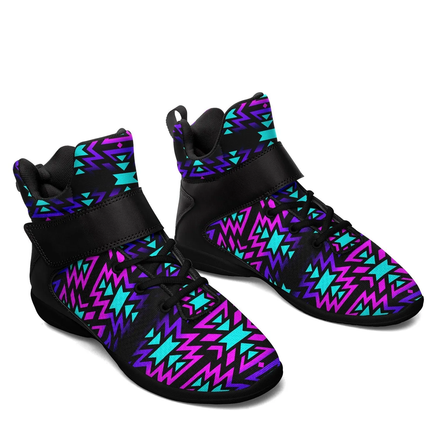 Black Fire Winter Sunset Ipottaa Basketball / Sport High Top Shoes