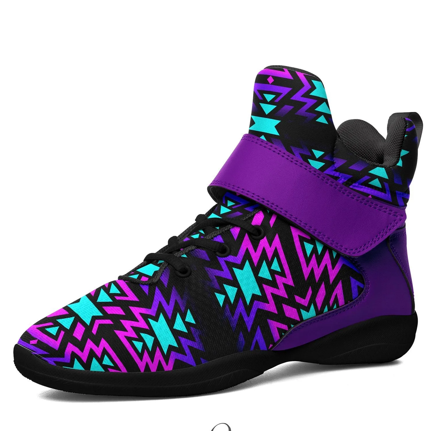 Black Fire Winter Sunset Ipottaa Basketball / Sport High Top Shoes