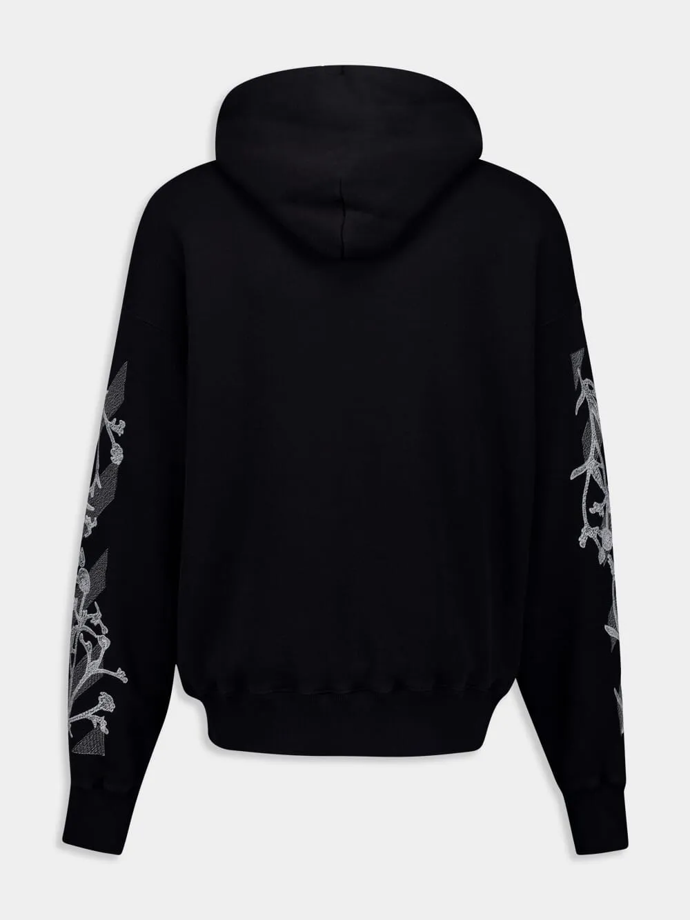 Black Flower Diag Skate Hoodie