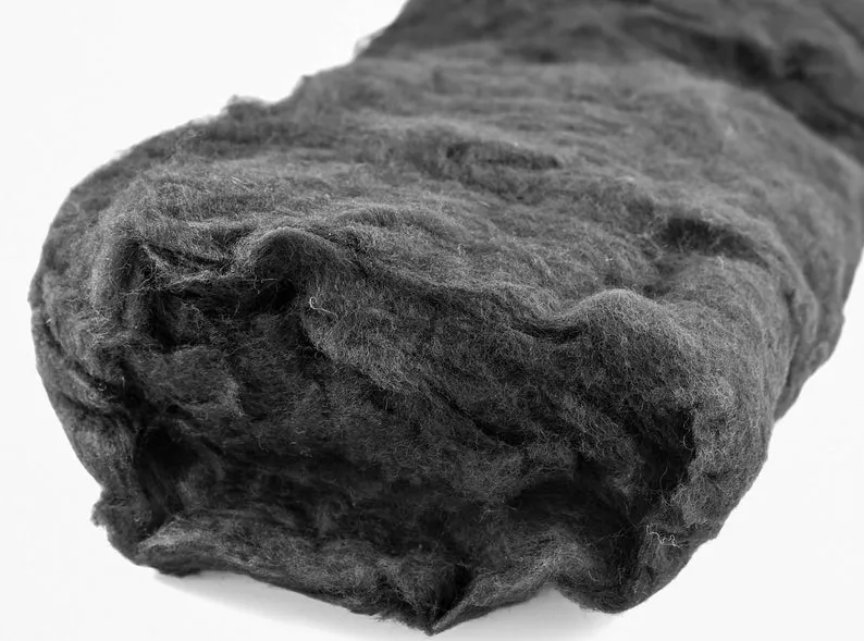 Black Wool for Wet Felting, Tyrolean Bergschaf