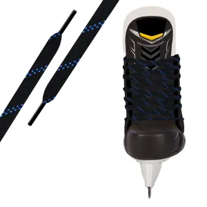 Black/Royal Blue Pro Waxed Hockey Skate Lace