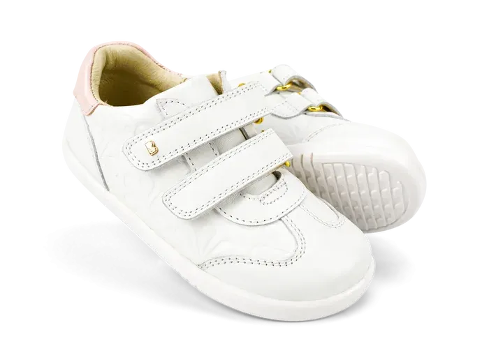 Bobux i-Walk Sprite - Embossed White and Seashell Shimmer