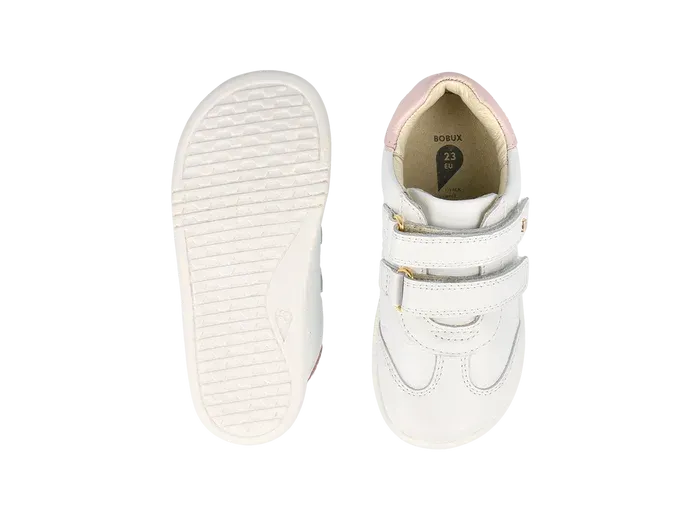 Bobux i-Walk Sprite - Embossed White and Seashell Shimmer