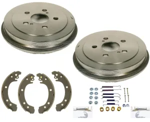 Brake Drums Brake Shoes and Springs for 03-08 Toyota Corolla (Vin # with 1 or 2)