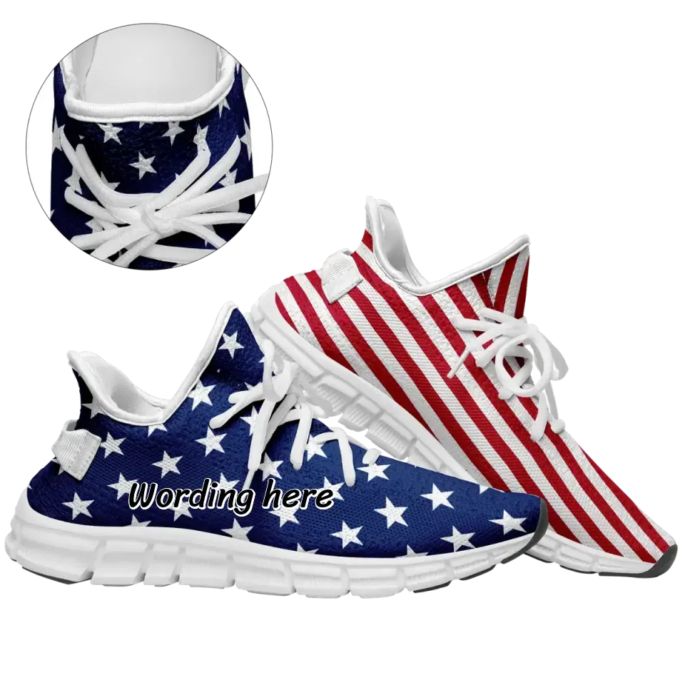 Business Gifts For Clients, Thank you gifts for clients Personalized Sneaker Cheerleading shoes, Casual shoes for Independence Day July 4th, TWX05-C0602