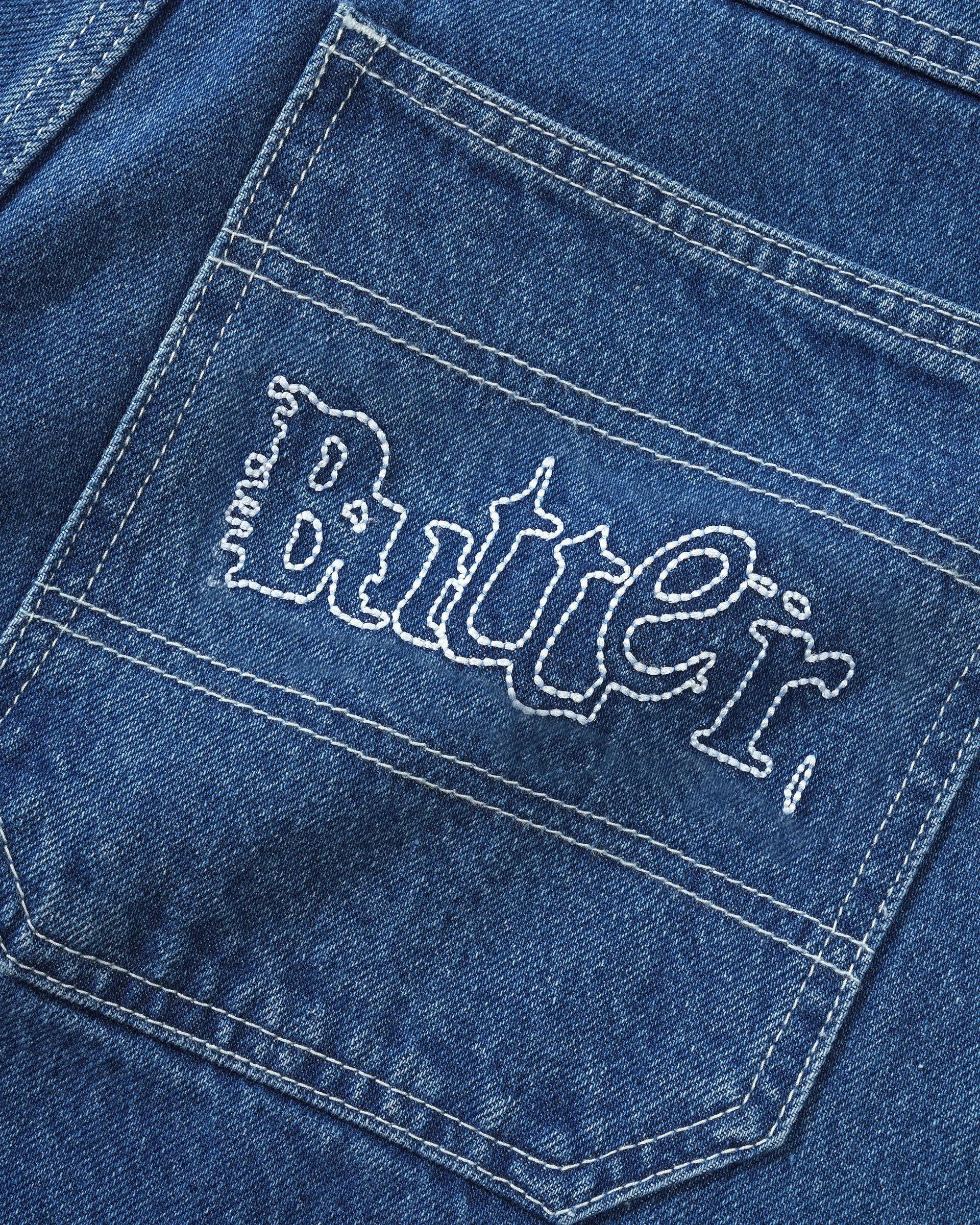 Butter Breakdown Relaxed Denim Jeans: Solid Blue