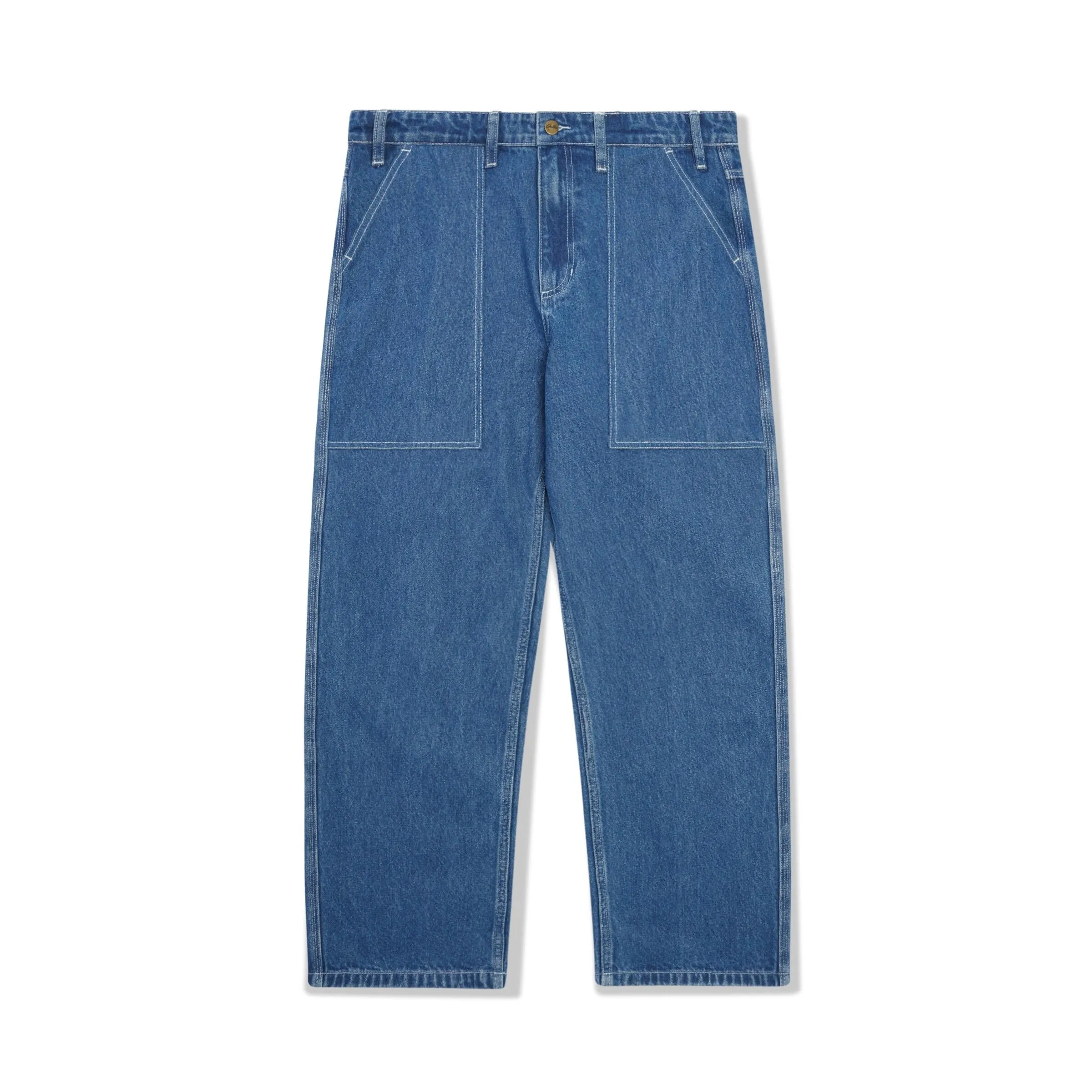 Butter Breakdown Relaxed Denim Jeans: Solid Blue