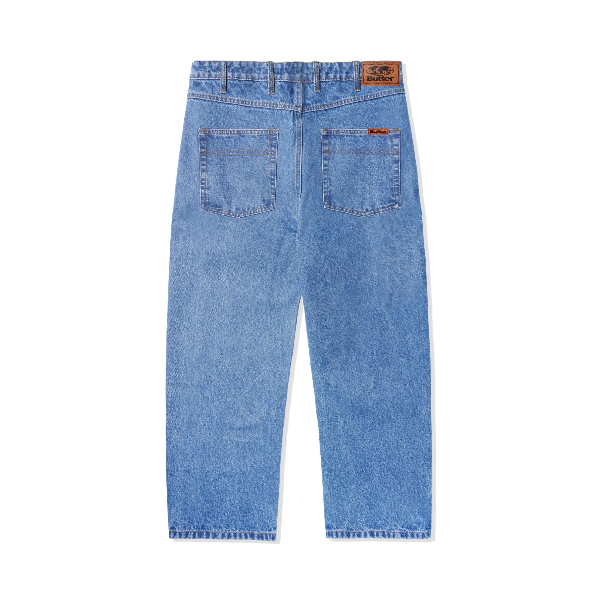 Butter Relaxed Denim Jeans: Washed Indigo