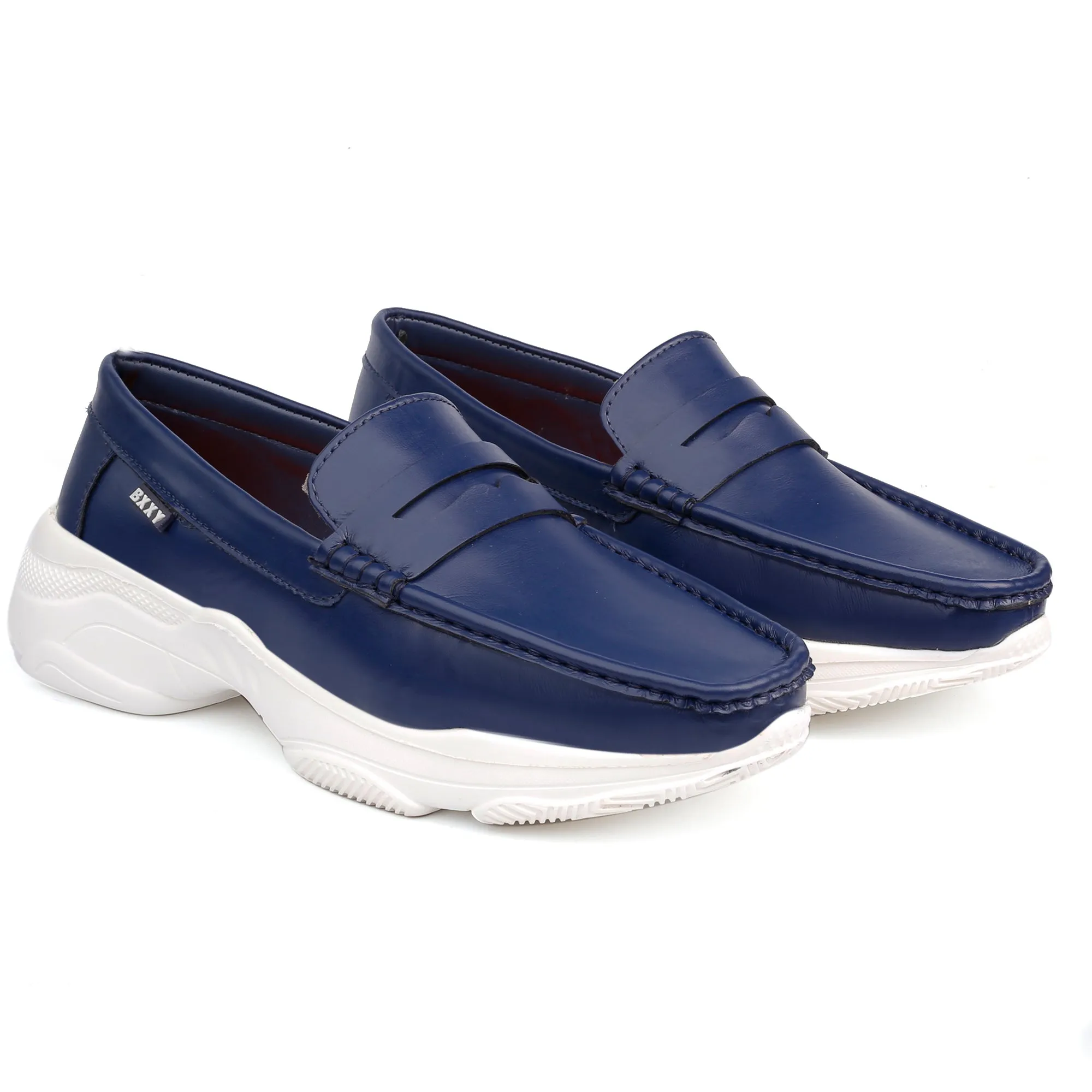 Bxxy's Men's Faux Leather Fashionable and Comfortable Slip-ons