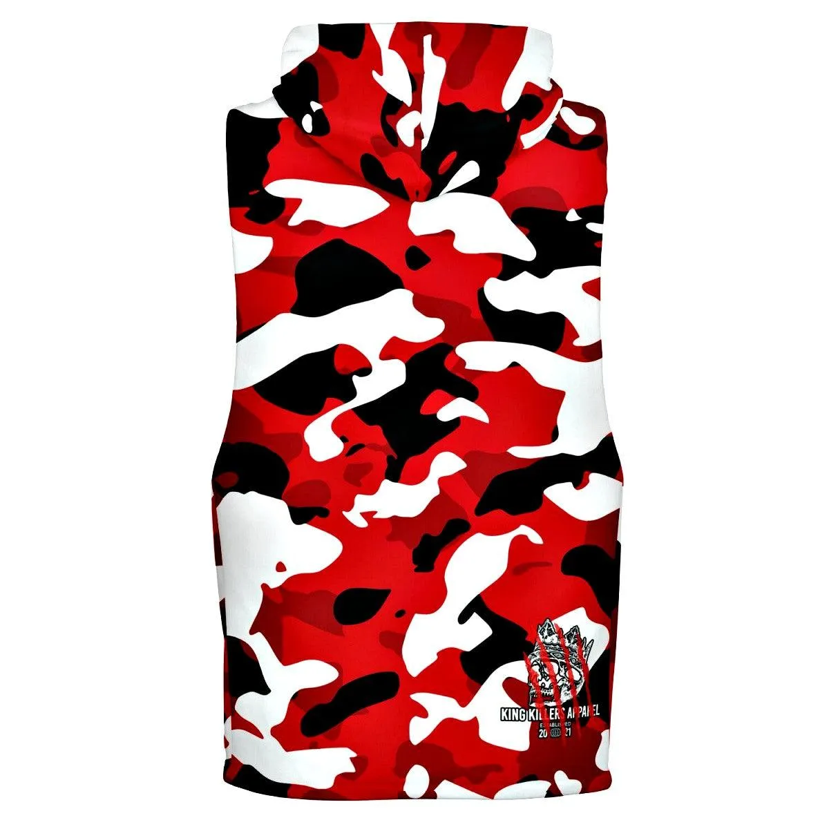 CAMO KILLER - Red Tiger Camouflage Sleeveless Hoodie