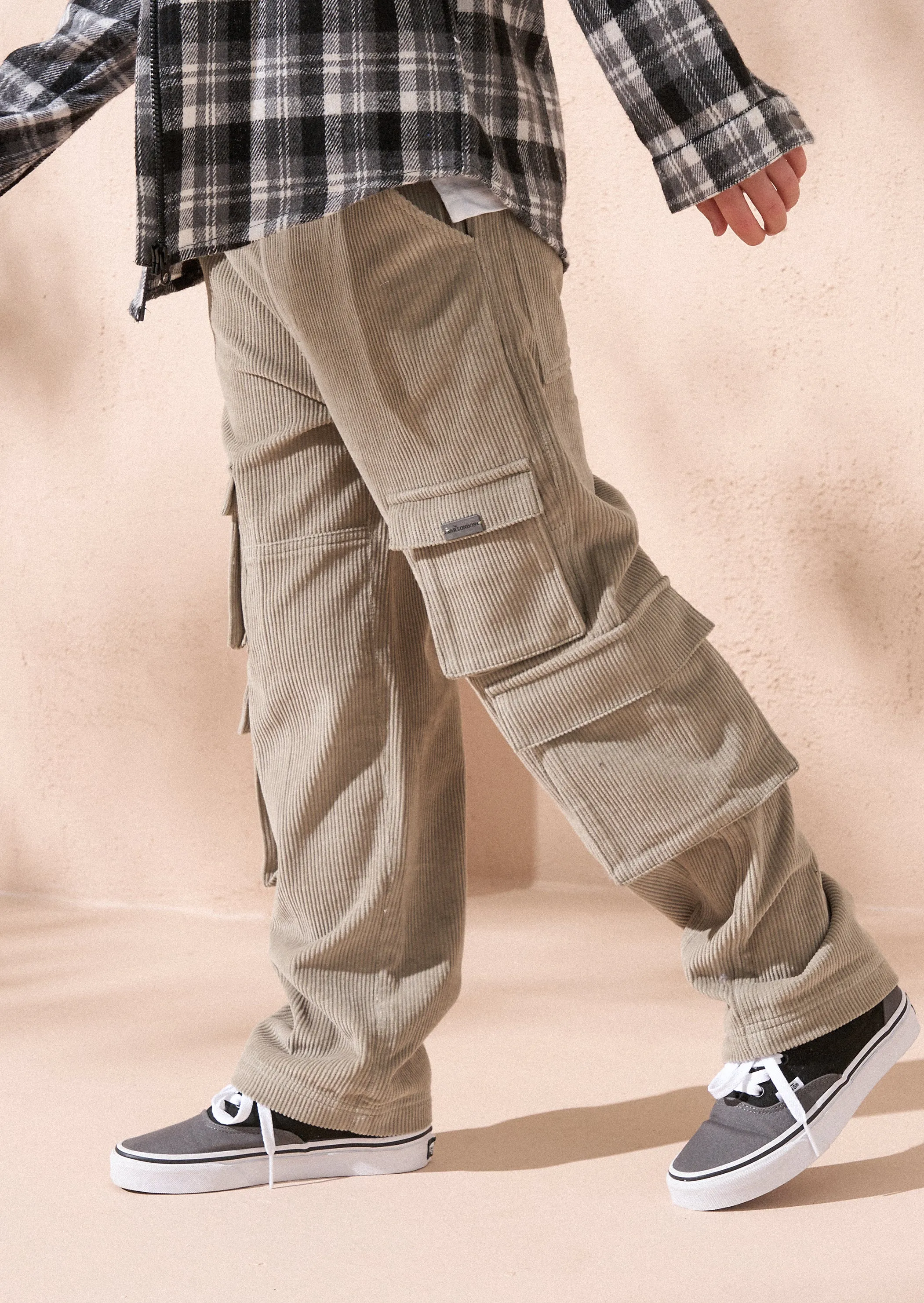 Carlton Stone Cord Skater Trouser