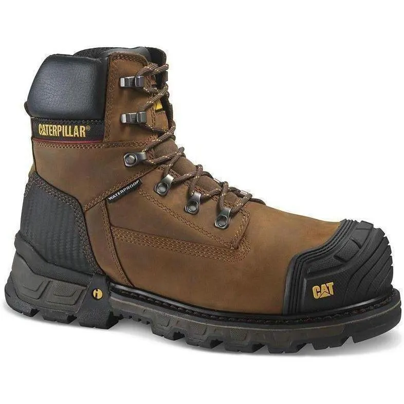 CAT Men's Exavator 6" XL Comp Toe WP Work Boot - Brown - P90991