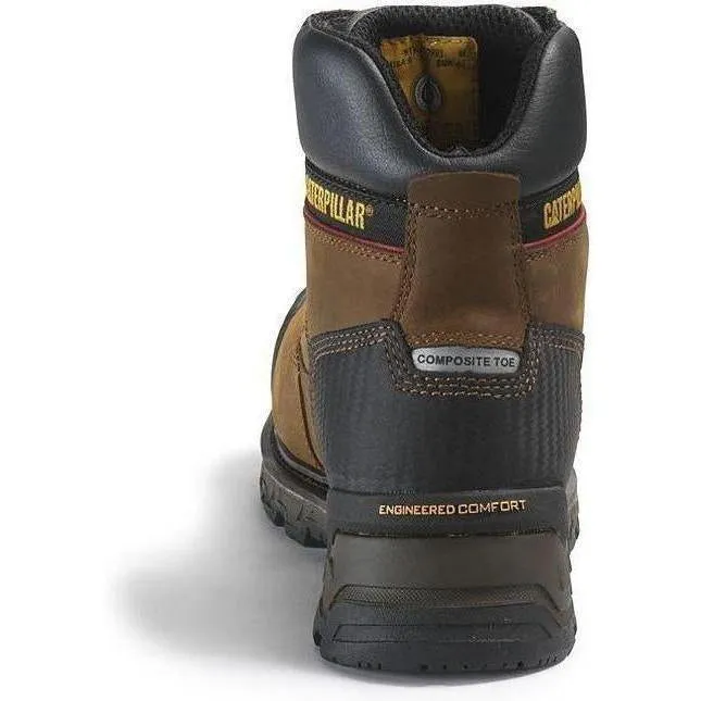 CAT Men's Exavator 6" XL Comp Toe WP Work Boot - Brown - P90991