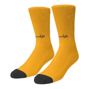 Chocolate Lost Chunk Socks Yellow