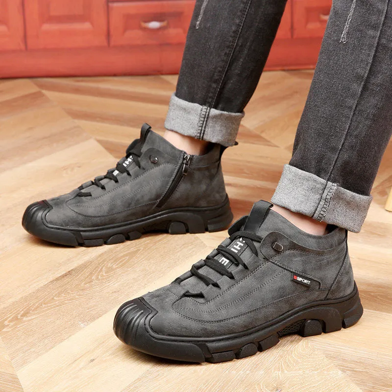 🎁Christmas Hot Sale 40% OFF🎁Men's Faux Wool Lining Leather Sneaker 【Free Shipping】