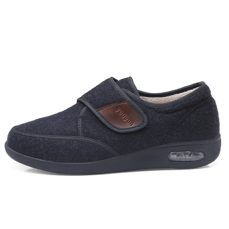 Cilool Wool Upper Adjustable Velcro Easy Wear Shoes - NW013Y