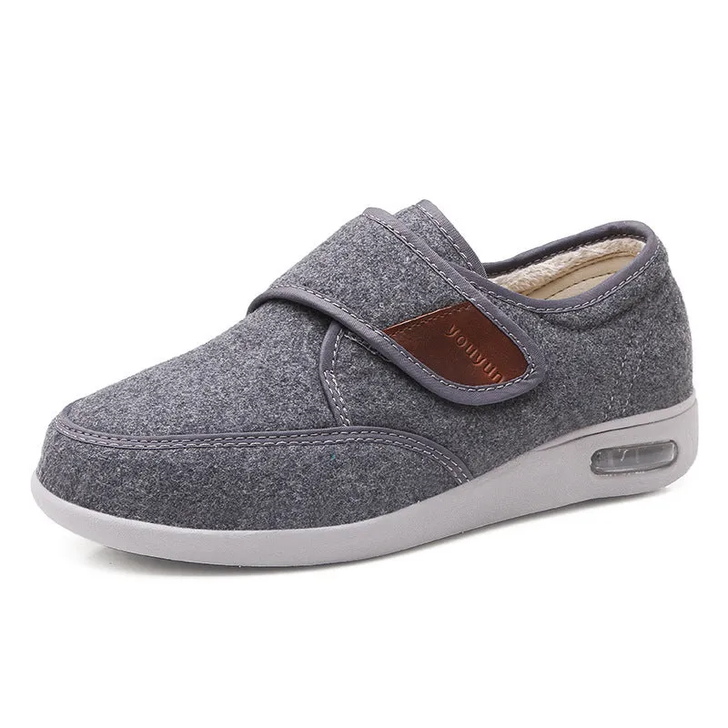 Cilool Wool Upper Adjustable Velcro Easy Wear Shoes - NW013Y